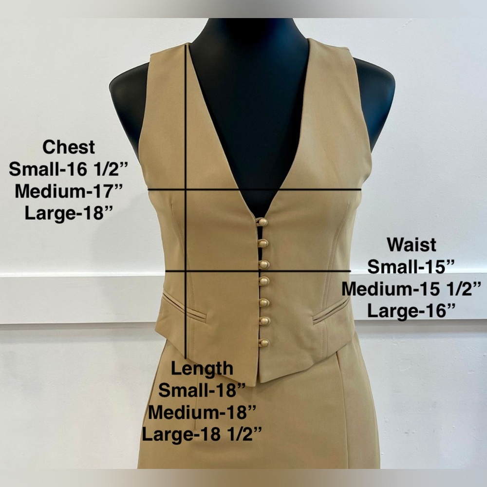 (RN170785-WHT) SOLID BUTTON-UP VEST AND MINI SKIRT SET - Picture 5 of 6